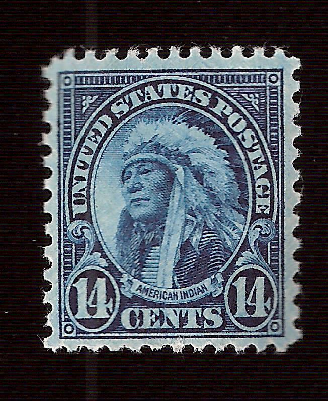 US 1931 Sc# 695 14 c Indian Mint LH - Centered - GEM