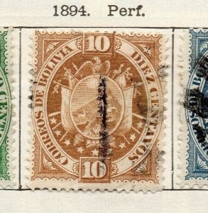 Bolivia 1894 Early Issue Fine Used 10c. NW-112956