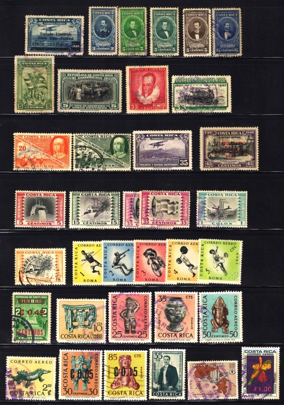 ZAYIX Costa Rica collection 67 Mint & Used Stamps 103022S15