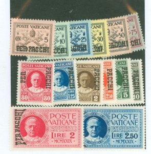 Vatican City #Q1-15 Unused Single (Complete Set)
