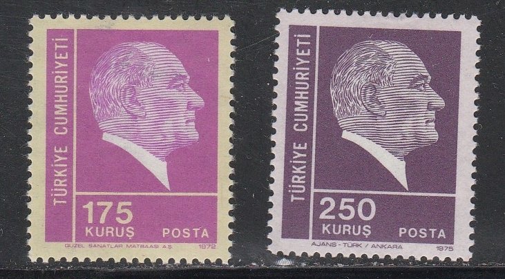 Turkey # 1929 & 1931, Kemal Ataturk, Mint Hinged, 1/3 Cat.