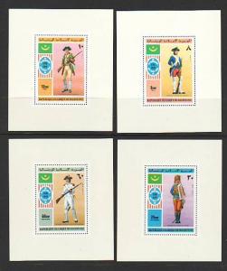 Mauritania Uniforms 341-342,C160-C162 Deluxe Sheets MNH 