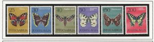 Yugoslavia 1964 Butterflys sg.1110-5   set of 6   MNH