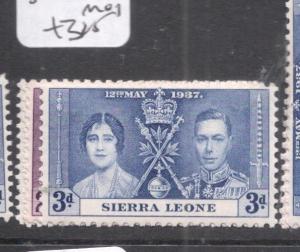 Sierra Leone Coronation SG 185-7 MOG (4dmj)
