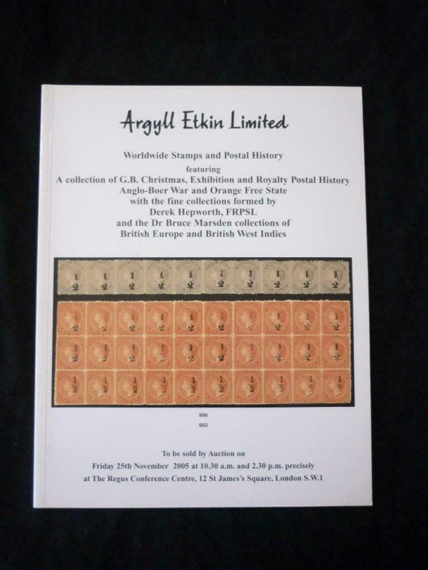 ARGYLL ETKIN AUCTION CATALOGUE 2005 WITH  ANGLO-BOER 'DEREK HEPWORTH' COLLECTION