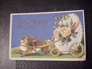 1936 BERLIN GERMANY TO DETROIT EMBOSSED EASTER CARD 15 MARK HINDENBURG STAMP