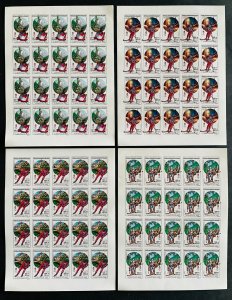 OLYMPIC GAMES Albertville 92 / Madagascar 90 Imperfect Full Set in Sheets Stamps-