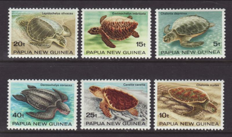 Papua New Guinea 592-597 Turtles MNH VF