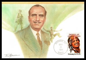 US 2088 Douglas Fairbanks Fleetwood U/A FDC Maxi Card