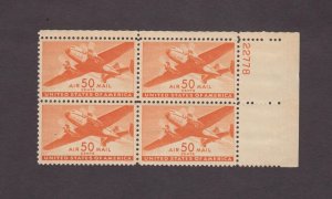 US, C31, AIRMAIL, WW2, MNH VF PLATE BLOCK