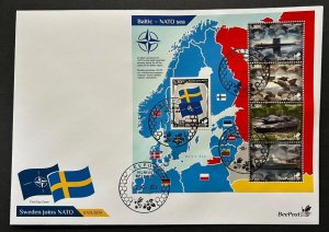 Lithuania 2024 Baltic - NATO sea Sweden joins NATO BeePost block FDC