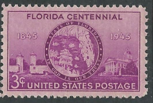 USA # 927 Florida Centennial  (1) Mint NH