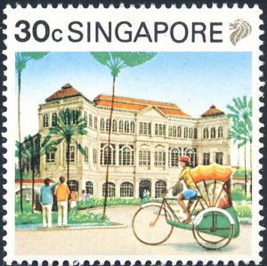 Singapore 1990 Sc 571 Tourism Hotel Bicycle Stamp **