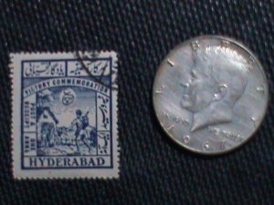 ​INDIA-HYDERABAD STATE-1946-SC#51- 76YEARS OLD-SOLDIERS COME HOME AFTER WW II