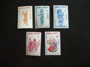 Stamps - Cambodia - Scott# 178-182 - Mint Never Hinged Set of 5 Stamps
