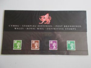 1997 Wales Machin Definitives 20p to 63p no 'p' Presentation Pack no 39 Cat £17