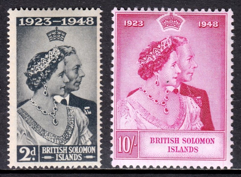 Solomon Islands - Scott #82-83 - MH - Crease UR #83 - SCV $13