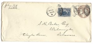 US 1896 FIVE PENCE POSTAL COVER UPDATED 1C COLUMBUS SCOTT # 230