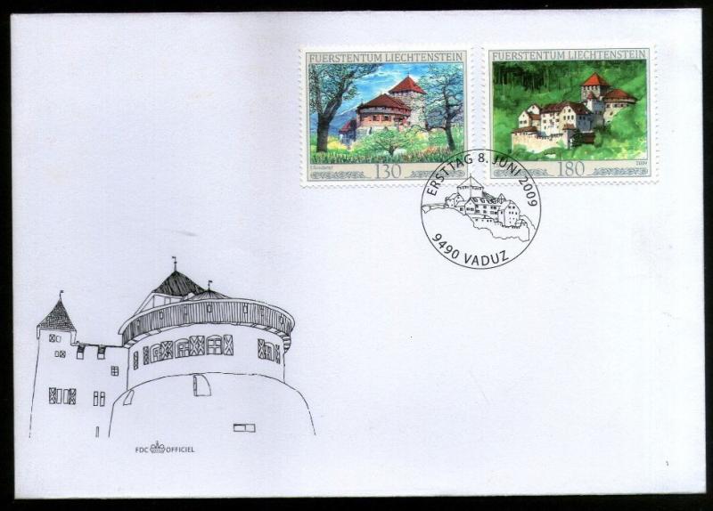 Liechtenstein 2009 Vaduz Castle in the Four Seasons Architecture FDC # 7740