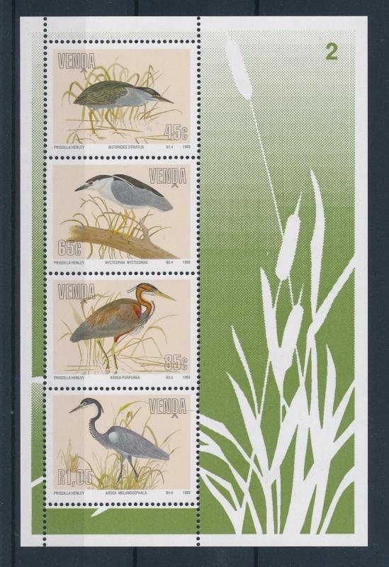 [41716] Venda 1993 Birds Vögel Oiseaux Ucelli   MNH Sheet