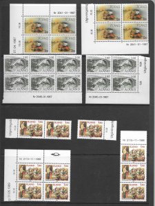 Aland 26,27,57,59 MNH sets in quantity, vf see desc. 2020 CV $137.00