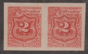 El Salvador Scott #J18 Stamps - Mint Imperf Pair