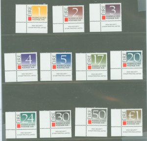 Ireland #J37-47  Single (Complete Set)