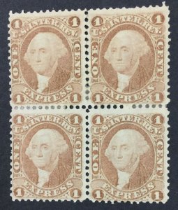 MOMEN: US STAMPS #R1c BLOCK REVENUE MINT OG H LOT #71878*