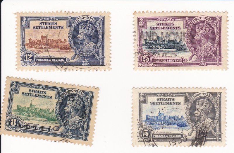 STRAITS SETTLEMENTS King George V 1935 Silver Jubilee Set SG 256 -259