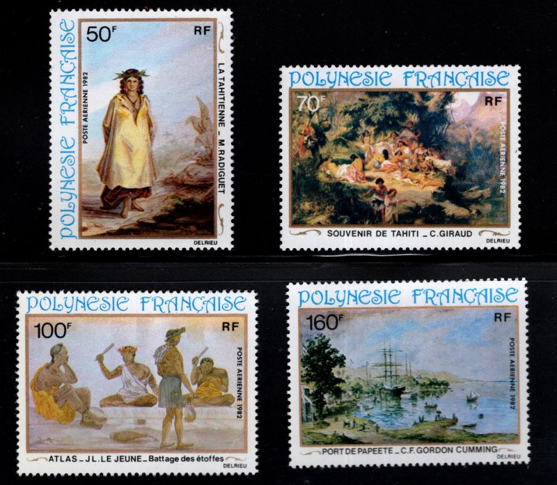 French Polynesia Scott C194-197 painting stamp set MNH**