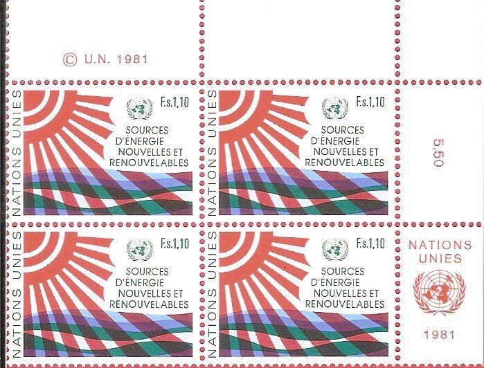 United Nations 1981 Geneva Conf on Renewal Energy SC# 102  MNH