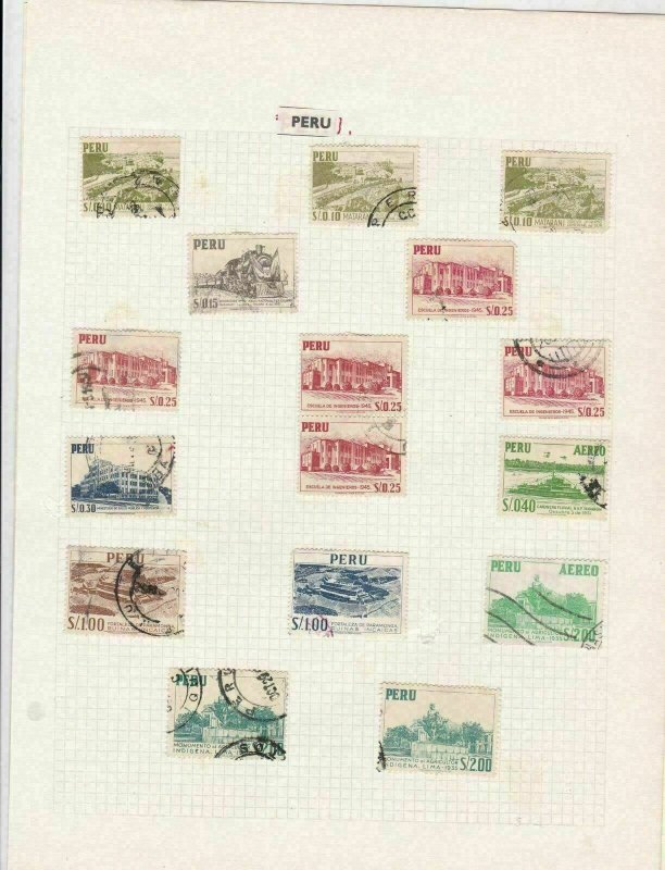 peru stamps page ref 17128 