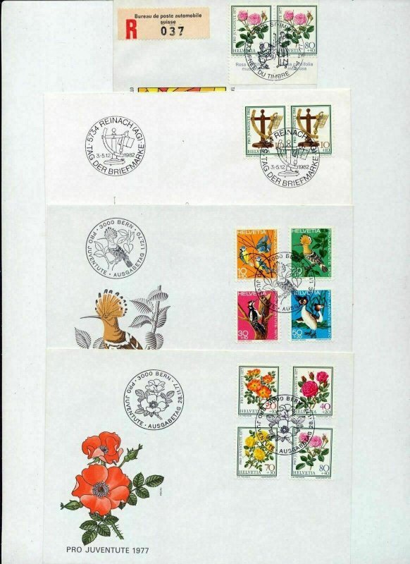 SWITZERLAND 1960s/90s FDC Covers Cards Incl.Charity Europa x 26(Tro176