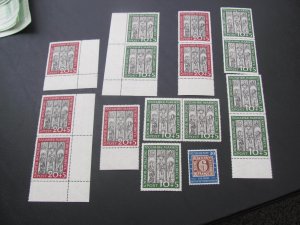 GERMANY 1950 SC# B316-317 ACCUMULATION CHURCH WINDOWS SEE DESCRIPTION.