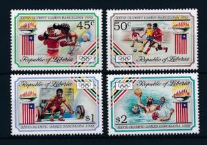 [43510] Liberia 1992 Olympic games Barcelona Boxing Soccer Football MNH