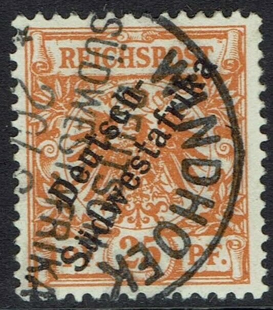 GERMAN SOUTH WEST AFRICA 1897 EAGLE 25PF USED 