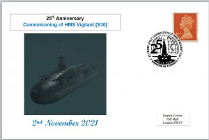 GB 2021 commissioning hms vigilant submarines militaria ships postal card  #2 