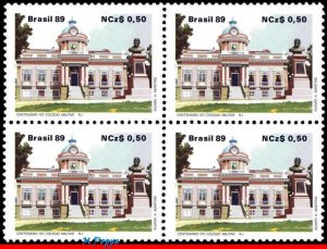 2167 BRAZIL 1989 MILITARY SCHOOL, RIO DE JANEIRO, CENT., MI# 2298, BLOCK MNH