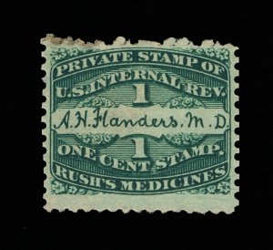 GENUINE #RS86d PRIVATE DIE A.H. FLANDERS MEDICINE ON WMK-191R PAPER #14434