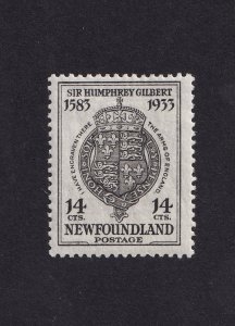 Newfoundland, Scott 221, Mint NH, F-VF, From Sir Humphrey Gilbert Issue of 1933