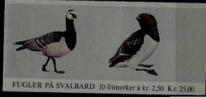 Norway 822 MNH booklet Birds SCV11