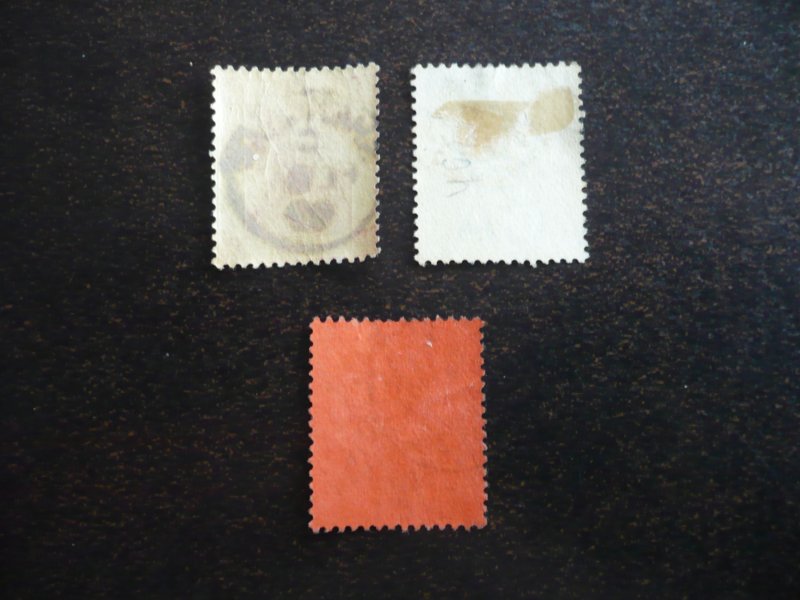 Stamps - Hong Kong (Shanghai) - Scott# 36b,40,44 - Used Part Set of 3 Stamps