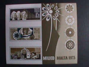 MALTA-1971- MILIED MALTA 1971-VIRGIN & THE CHILD MNH SHEET VERY FINE