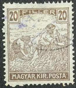 Hungary, 1916-1918, SC#115, Harvest (MAGYAR KIR POSTA) Used, F-VF