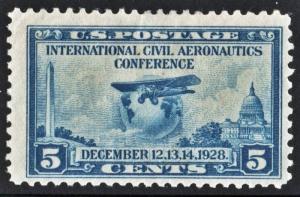 SC#650 5¢ Civil Aeronautics Issue (1928) MH