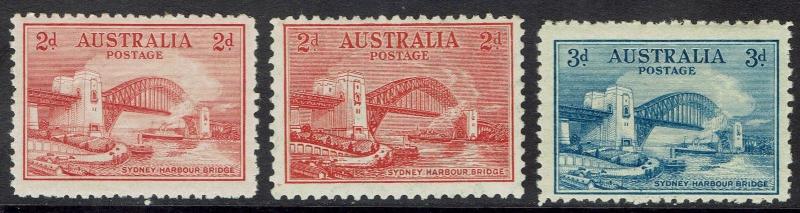 AUSTRALIA 1932 BRIDGE BOTH 2D AND 3D MNH **