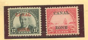 Canal Zone #91-92 Unused Single