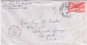 United States Fleet Post Office 6c Transport 1944 U.S. Navy Navy 817 Base Hos...