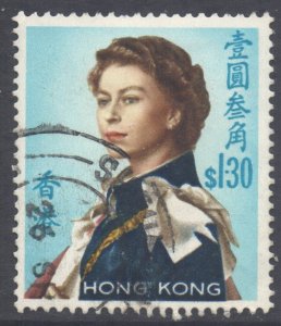 Hong Kong Scott 213c - SG232, 1966 Elizabeth II $1.30 used