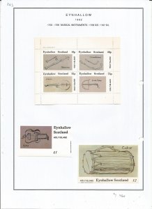 EYNHALLOW -1982 - Musical Instruments - Sheets - Mint Light Hinged-Private Issue